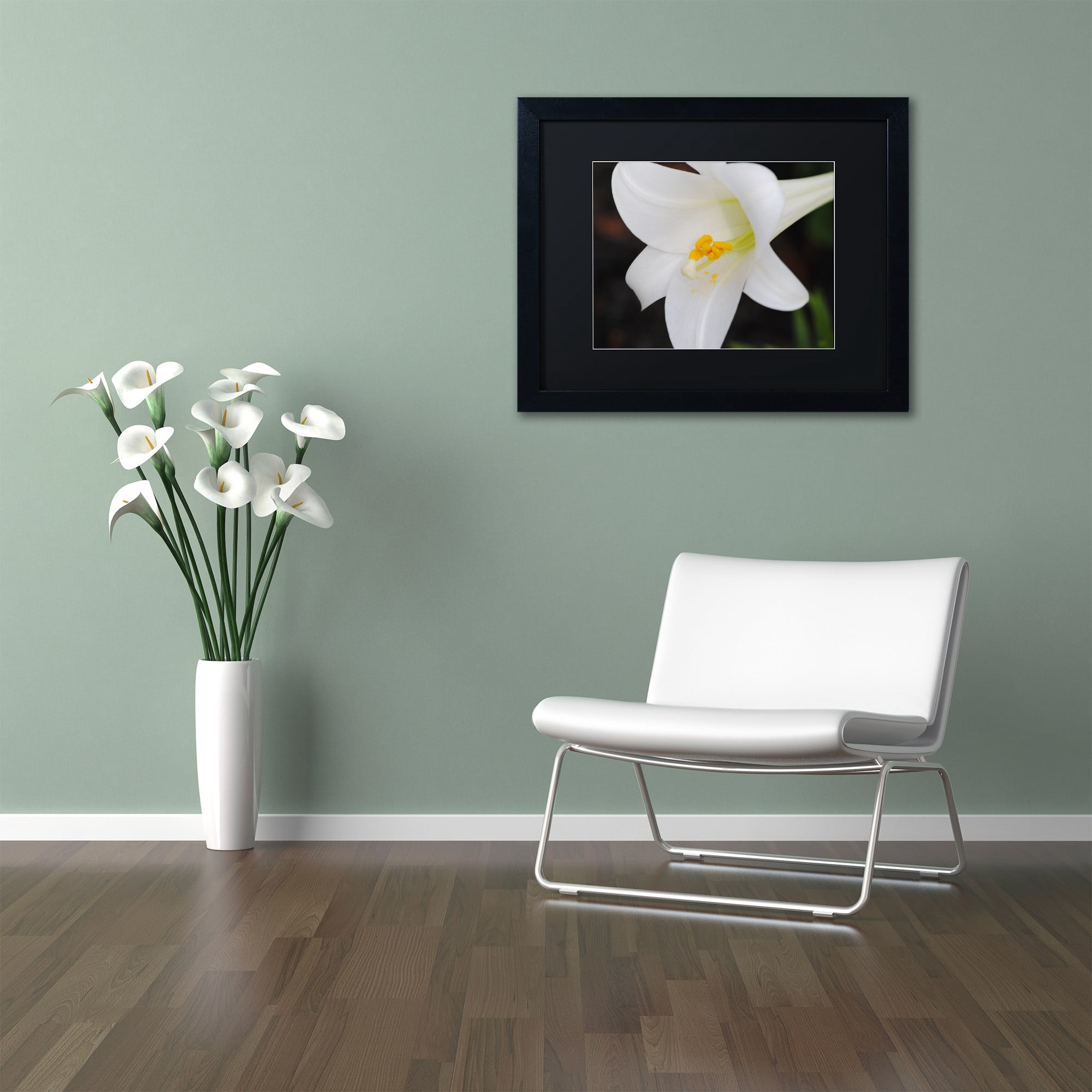 Trademark Fine Art "Easter" Canvas Art by Monica Mize, Black Matte, Black Frame