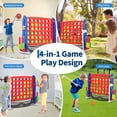 thumbnail image 4 of EDTara 4-in-1 Giant 4 in a Row Game Set, Height Adjustable 4-to-Score with Carrying Bag, Mesh Pocket, Basketball, Golf, 4 of 7