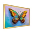 thumbnail image 2 of Designart 'Beautiful Butterfly In Orange and Turquoise' Modern Framed Art Print, 2 of 4