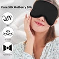 thumbnail image 5 of Paquete de 2 máscaras para dormir, antifaz para dormir de seda súper suave, antifaz para dormir, antifaz para dormir a prueba de luz con banda elástica ajustable (negro), 5 of 5