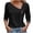 Black, variant on My Item BeiFu Long Sleeve Shirts For Women Casual Womens Tops 3/4 Sleeves Casual Women Blouses Long Sleeve For Summer Cotton 3/4 Sleeve V Neck T Shirts For Women Fall Outfits For Women 2025