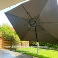 thumbnail image 3 of PURPLE LEAF Outdoor Cantilever Umbrella 10' X 13' Rectangle Umbrella Large Patio Umbrella Windproof Heavy Duty Hanging Offset Umbrella for Garden Outdoor Pool, Dark Grey, 3 of 19
