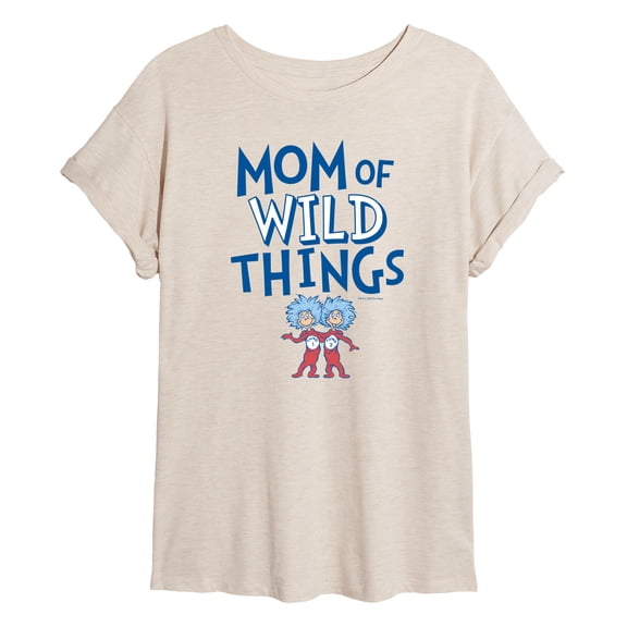 Dr. Seuss - Mom of Wild Things - Women's Oversized Graphic T-Shirt