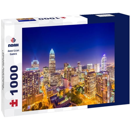 Noah Jigsaw Puzzle Charlotte, North Carolina, USA uptown skyline at night 1000 pieces