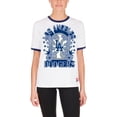 thumbnail image 4 of Women's New Era White Los Angeles Dodgers Oversized Ringer T-Shirt, 4 of 5