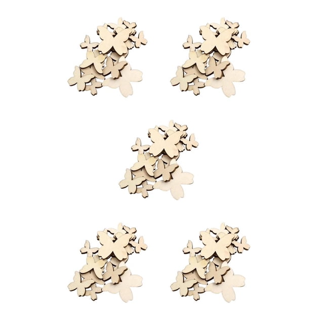 ZLight DIY Wood Slices Handicraft Make Accessory Home Pendant Prop Craft Chips Type 2 5Set