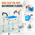 thumbnail image 3 of Chaise de Douche 400 Lb Tabouret de Bain Siège Hauteur Réglable pour Baignoire Douche, 3 of 9
