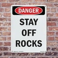 thumbnail image 5 of Stay Off Rocks OSHA Danger Aluminum Sign 14 Inch x 10 Inch - 5 Pack, 5 of 8