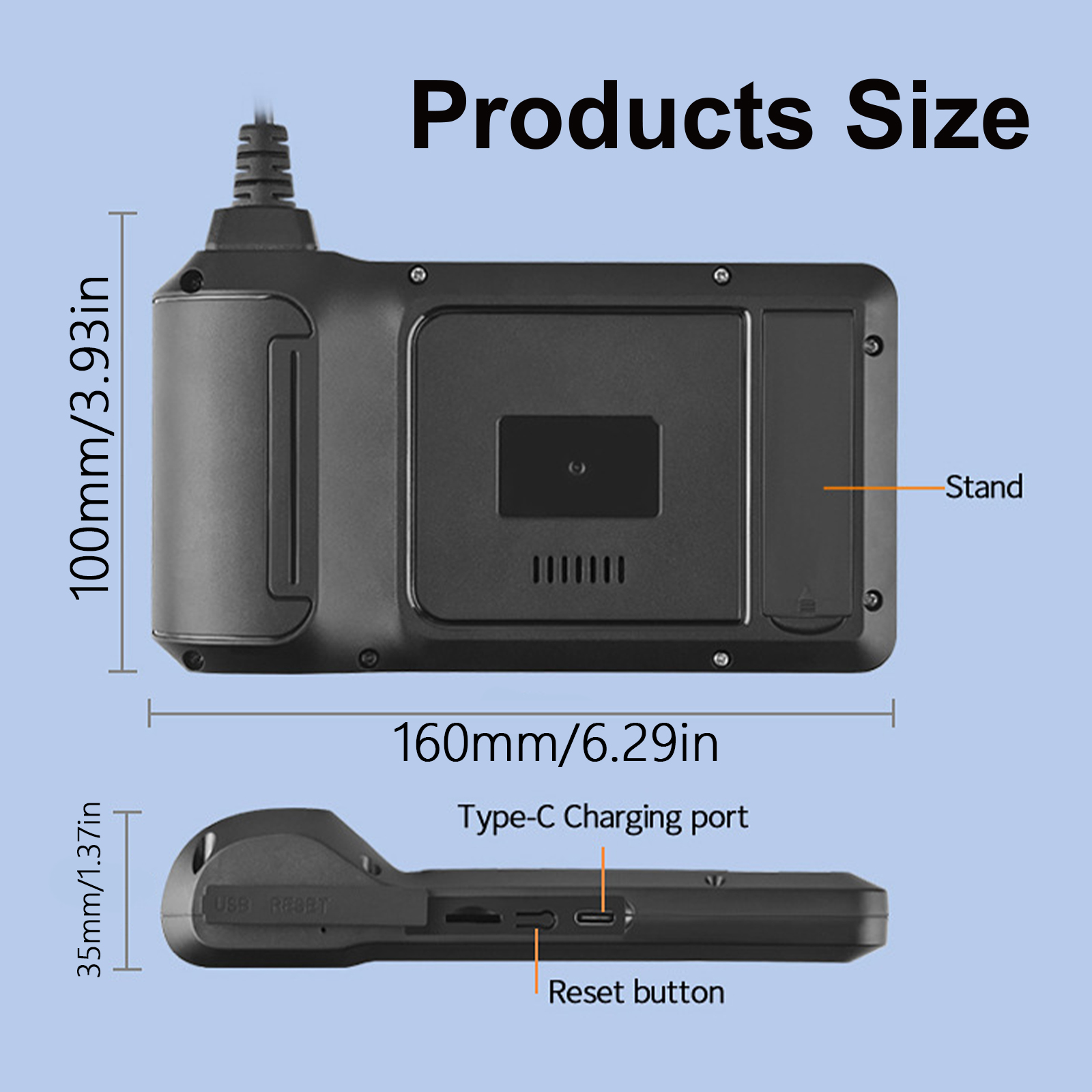 Industrial Endoscope Inspection Camera with Adjustable Light Bracket Waterproof Borescope Camera for Inspection