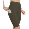 thumbnail image 5 of Sociala Women's Elastic Waistband Yoga Bike Board Shorts High Rise Sport Workout Shorts With Two Pockets, 5 of 6