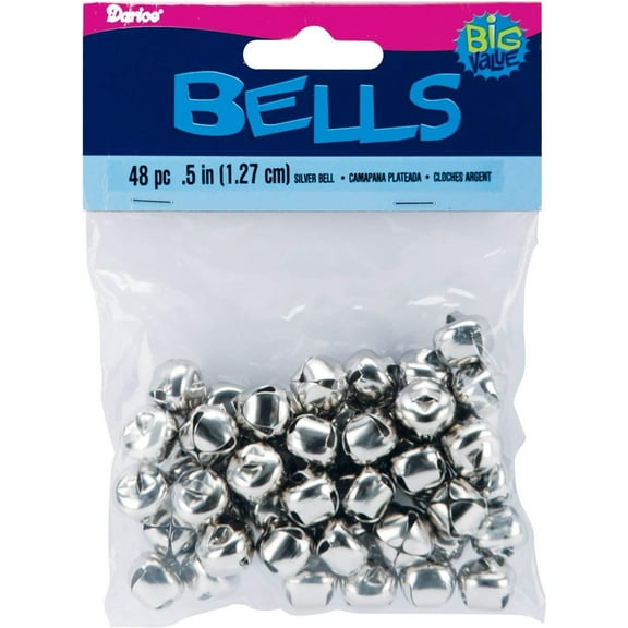CalCastle Craft 48-Piece Bells, 1/2-Inch, Silver