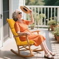 thumbnail image 2 of XXLYY Outdoor High Back Chair Cushions 2-Pack, 44”x22”x4” Waterproof Fade-Resistant Cushions with Ties for Adirondack & Rocking Chairs, 2 of 7