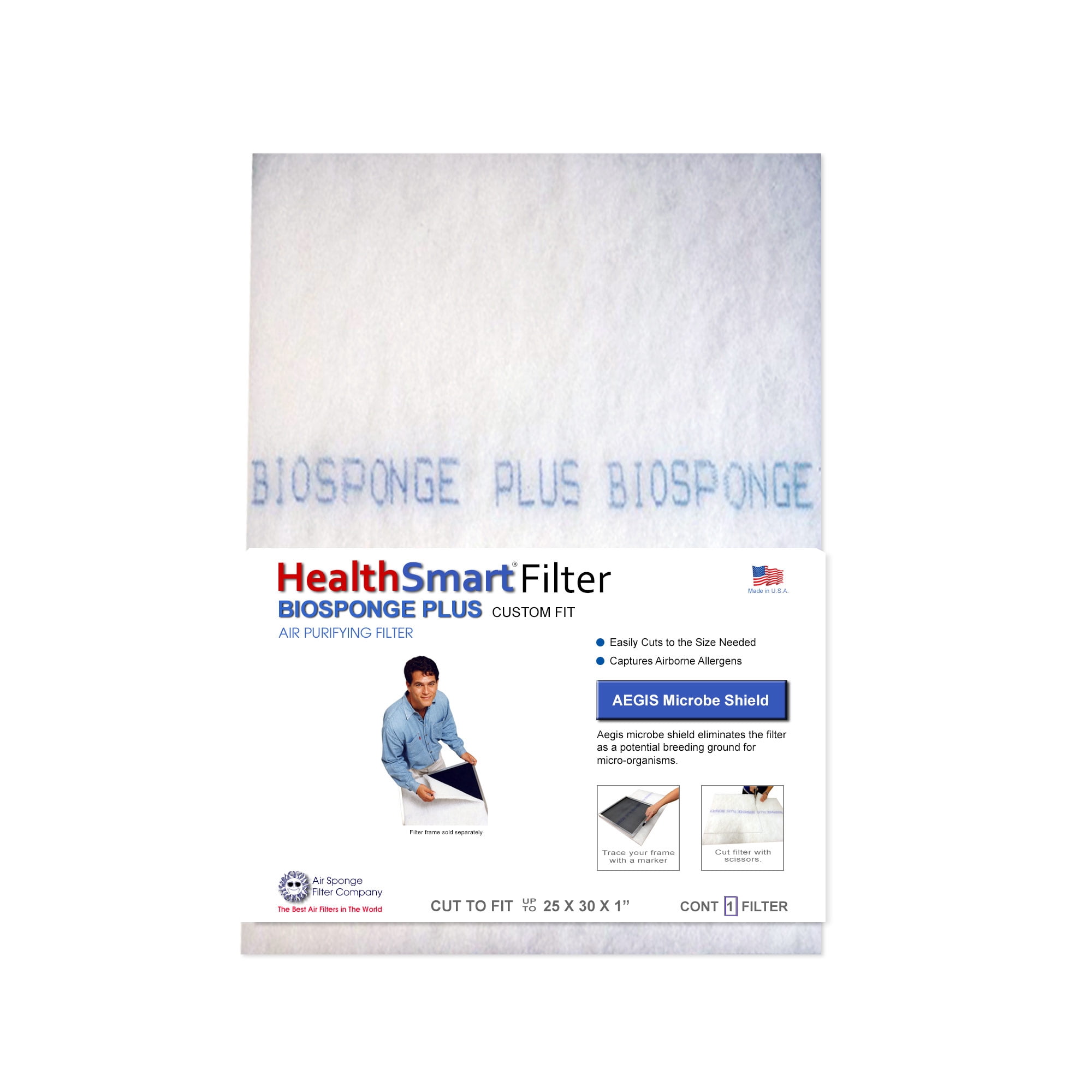 Biosponge Plus Replacement Pad - Cut To Fit (25 x 30 x 1