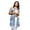 Blue, variant on American Bazi Women's Oversized Destroyed Long Denim Jean Vest RBT713 - White - Small