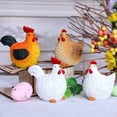thumbnail image 2 of Jiibva Resin Chicken Figurines Cartoon Hen Statue Easter Decoration Realistic Chicken Desktop Ornaments,Crafts Animal Figurines Sculpture Gift, 2 of 7