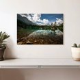 thumbnail image 2 of Elephant Stock Tranquil Lake Landscape Wall Art - Horizontal Canvas Wall Art - Living Room Wall Decor - Nature Canvas - Brown And Blue Decor - 12" x 8", 2 of 8