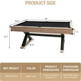 thumbnail image 2 of M optimized 7 FT Pool Table, Billiard Table with 2 Cue Sticks, Billiard Balls, Cues, Cleaning Brush, X-Legs, Rustic Grey, 84"L x 46.5"W x 32.7"H, 2 of 6