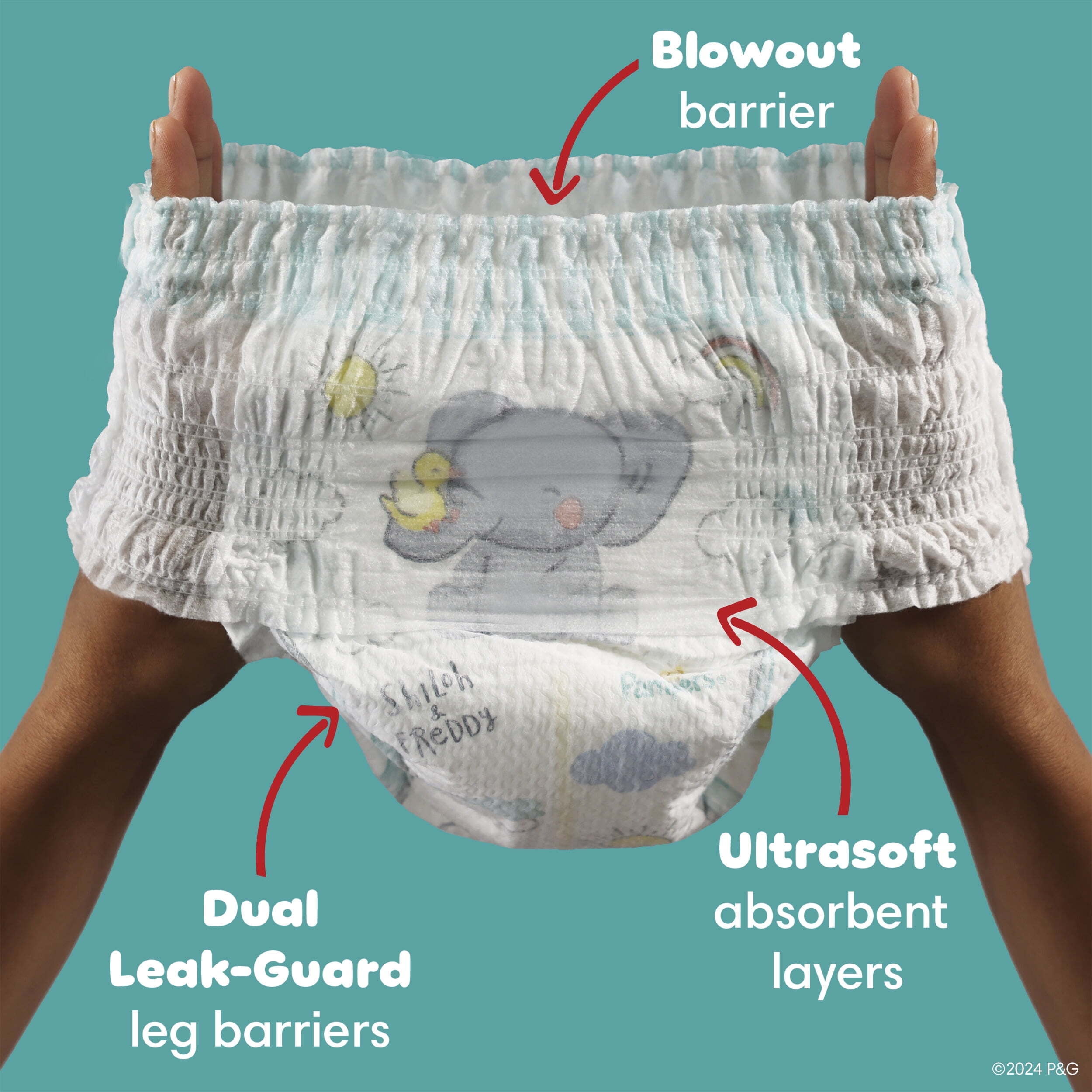 Pampers Swaddlers 360 Pull-On Baby Diapers Size 6, 68 Count (Select for More Options)