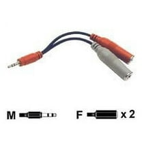 Hosa Technology 3.5mm TRSM to Dual 0.25'' TSF Stereo Breakout Cable (Set of 2)