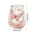thumbnail image 3 of Stemless Glass | Aesthetic Glass Cup Cat Decor for Home | Housewarming Gift for Cat Lovers | Pink Home Decor, 3 of 6