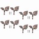 thumbnail image 1 of 8 X Leaf Shaped Curtain Wall Hooks Home Decor, Red Bronze, 1 of 5