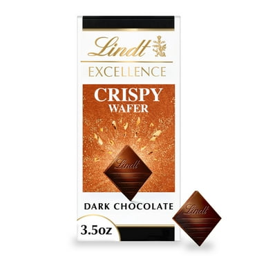 Lindt EXCELLENCE Crispy Wafer Dark Chocolate Candy Bar, 3.5 oz, Bar