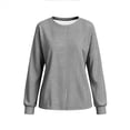 thumbnail image 5 of Edvintorg Crew Neck Sweatshirts Women Fashion Striped Long Sleeve Casual Loose Pullover Top Clothes Women S-2XL Black, 5 of 5