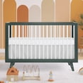 thumbnail image 3 of Dream On Me Carter 5-in-1 Full Size Convertible Crib / 3 Mattress Height Settings/JPMA Certified/Made of New Zealand Pinewood/Sturdy Crib Design, Olive & White Olive and White, 3 of 6