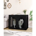thumbnail image 5 of 44.1" Wooden Dog Crate Furniture TV Stand, Indoor Dog Kennel for Small/Medium/Large Dogs, Black, 5 of 11