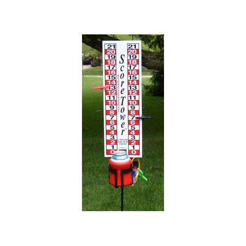 Portable Bocce Scoreboard with Drinkholder and Tailgate Stand