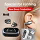 thumbnail image 1 of Auriculares de conducción ósea con Bluetooth 5.2, auriculares inalámbricos con clip para la oreja, auriculares deportivos con gancho para la oreja y micrófono, 1 of 6