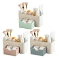 thumbnail image 3 of PENGXIANG Cosmetic Storage PP Plastic Makeup Tool Box Jewelry Brush Organizer Case Table Storage Supplies  Light Blue, 3 of 10