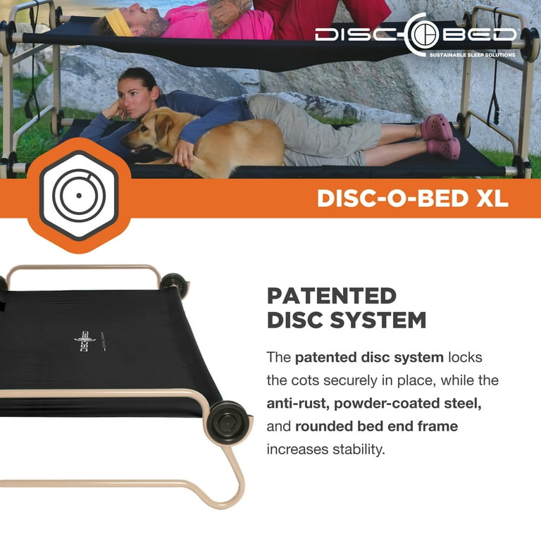 Disc-O-Bed XL Foldable & Collapsible Adult Single Camping Cot with 