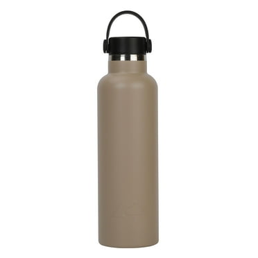 Ozark Trail 24 fl oz Double Wall Vacuum Sealed Stainless Steel Water Bottle with Handle, Tan