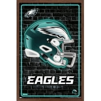 NFL Philadelphia Eagles - Neon Helmet 23 Wall Poster, 22.375" x 34" Framed
