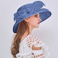 thumbnail image 3 of MSJUHEG Kentucky Derby Hat for Women Bucket Hat Sunscreen Hat Breathable Hat Floppy Sun Hat Unisex Hat Beach Hats for Women Packable Wide Brim Large Bucket Hat Walking Gardening Cap Blue One Size, 3 of 6