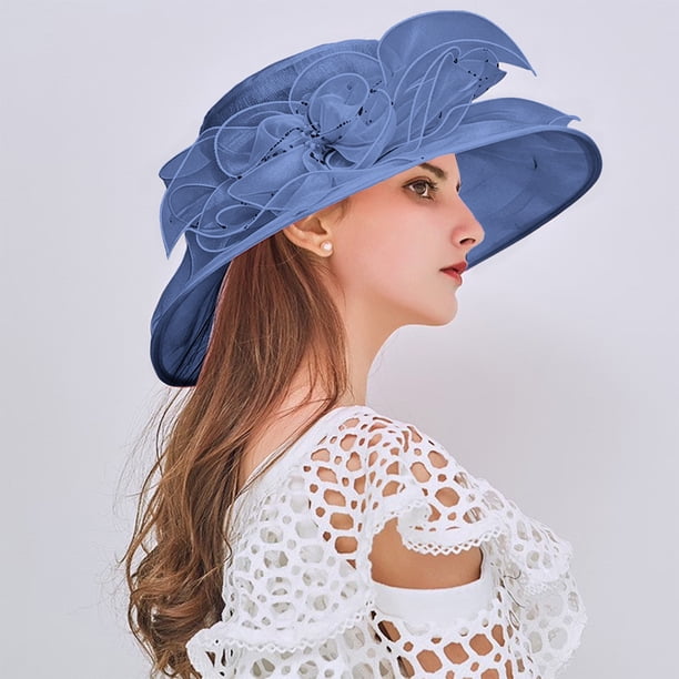 Wide Brim Derby Hats for Women Classy Tea Party Outfits 