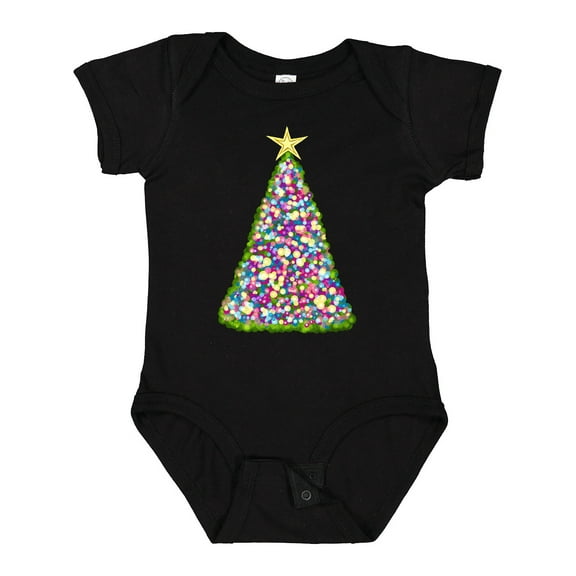 Inktastic Christmas Tree of Lights Boys or Girls Baby Bodysuit