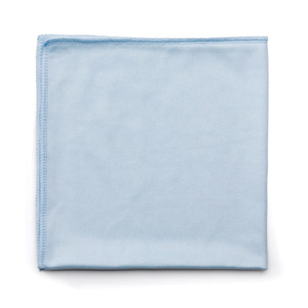 Hygen Microfiber Glass And Mirror Cloth, 16" x 16", Blue, Carton Of 12
