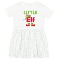 thumbnail image 3 of Inktastic Christmas Little Elf Girls Toddler Dress, 3 of 5