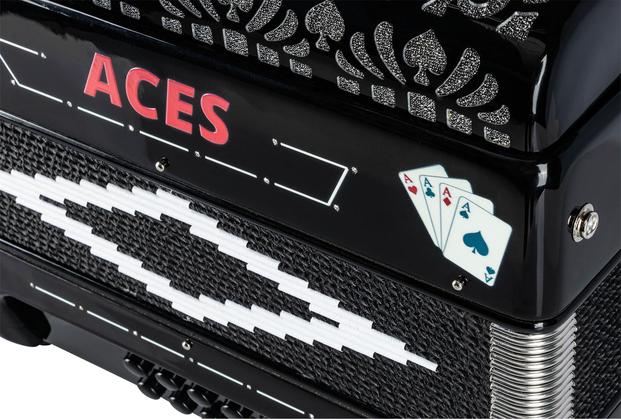 Hohner Hohnica Aces II 34-Button Accordion with 3 Registers - FBbEb Bundle with Gig Bag, Adjustable Straps, and Austin Bazaar Polishing Cloth