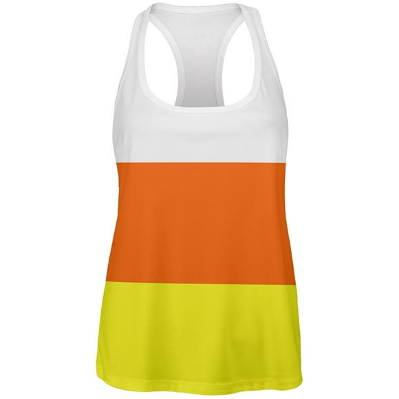 Halloween Candy Corn Costume All Over Womens Work Out Tank Top