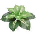 thumbnail image 2 of Mohdy Uv Resistant Variegated Hosta a rtificial Leaves, Faux Tropical Greenery Stems for Indoor Outdoor Home, Garden & Wedding Decor, 2 of 9