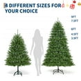thumbnail image 4 of JoanKaren 6' Pre-Lit Green Artificial Christmas Tree,Metal Stand Full Xmas Tree with 450 Multicolor Lights, 4 of 9