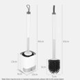 thumbnail image 3 of Soporte Para Cabezal De Escobilla De Baño Con Mango De Soporte Cerdas Suaves Juego De Limpieza De Baño Accesorios Para Inodoro Montados En La Pared Kearding HA018332-00, 3 of 5