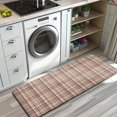 thumbnail image 3 of Beige Brown and Red Checkered Pattern Kitchen Rug Mat,Kitchen Runner Rugs Non Skid Washable,Decorative Kitchen Floor Mats for Kitchen,Sink,Laundry,17"x47.2", 3 of 7