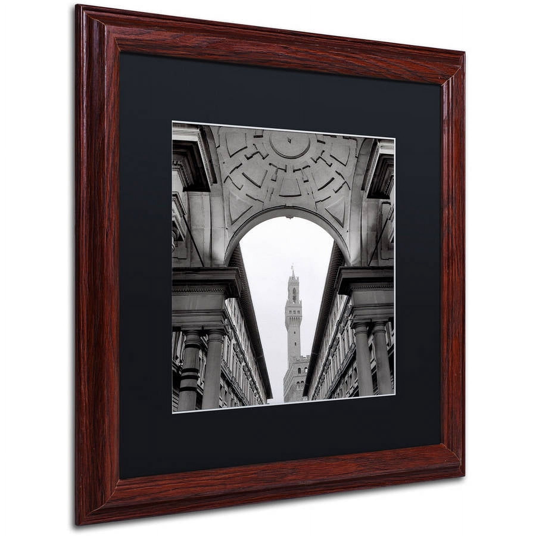 Trademark Fine Art "Firenze II" Canvas Art by Alan Blaustein, Black Matte, Wood Frame