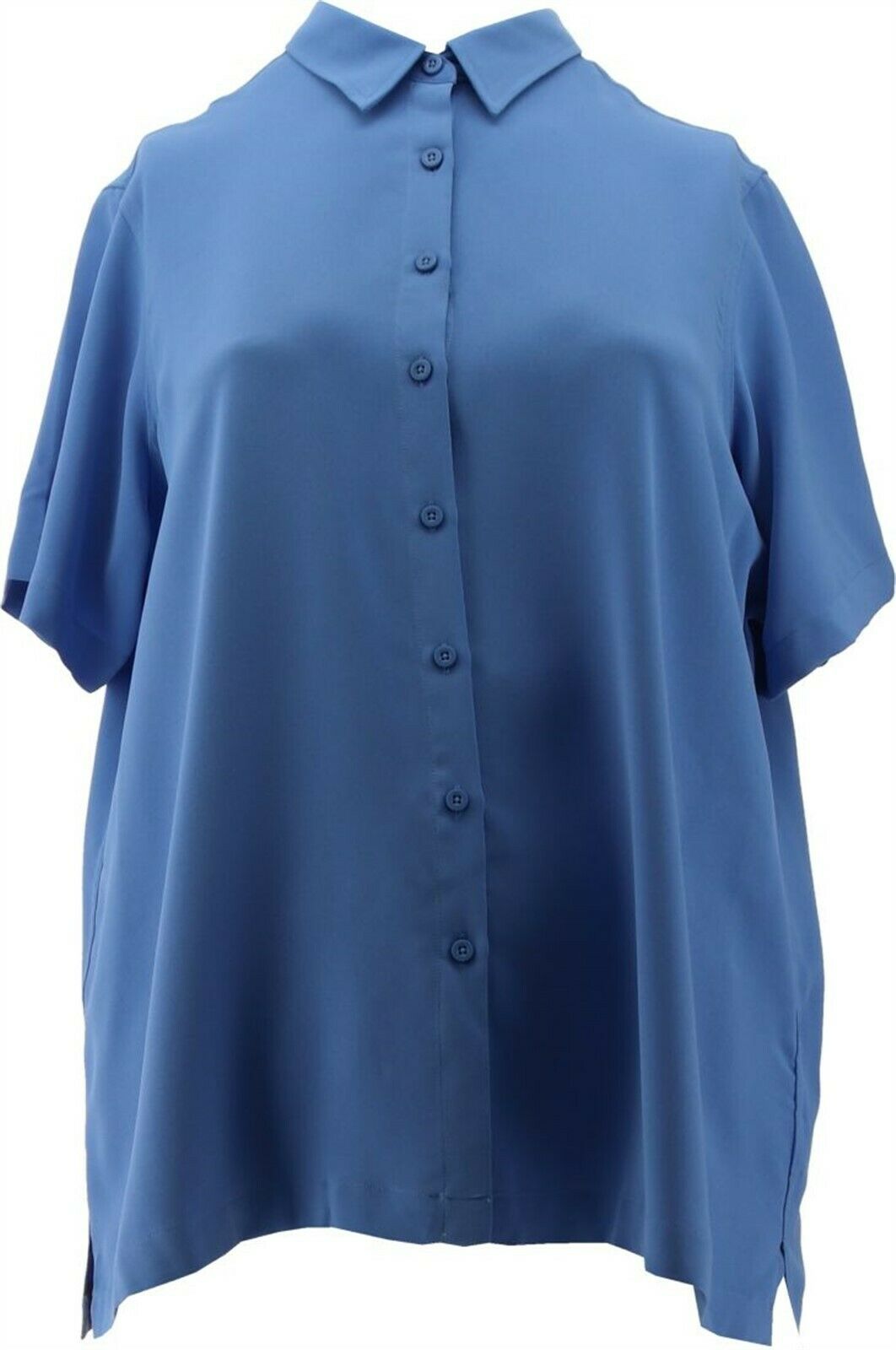 Lands' End Short Sleeve Camp Shirt True 