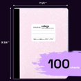 thumbnail image 2 of shiyou-Composition Notebook College Ruled 6 Pack, 200 Pages (100 Sheets), 9-3/4 x 7-1/2, Marble Composition Books Bulk, Notebooks for School, Work, Office, Hard Cover Comp Book, School Supplies, Pink, 2 of 4