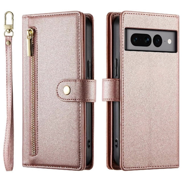 GANGXUN Étui à Rabat en Cuir pour Google Pixel 7 Pro - Sangles Longues et Courtes, design Portefeuille